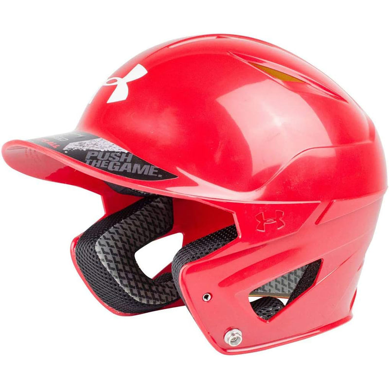 Open Box Under Armour Converge Molded Batting Helmet-Youth-Scarlet - lauxsportinggoods