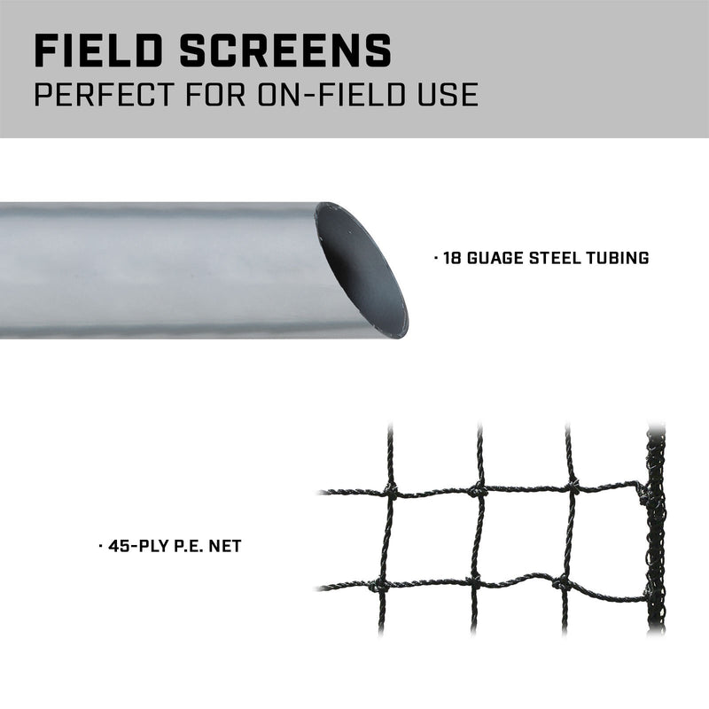CHAMPRO Baseball/Softball Pitcher's Safety L-Screen On-Field Practice Net - 7'x7' - lauxsportinggoods
