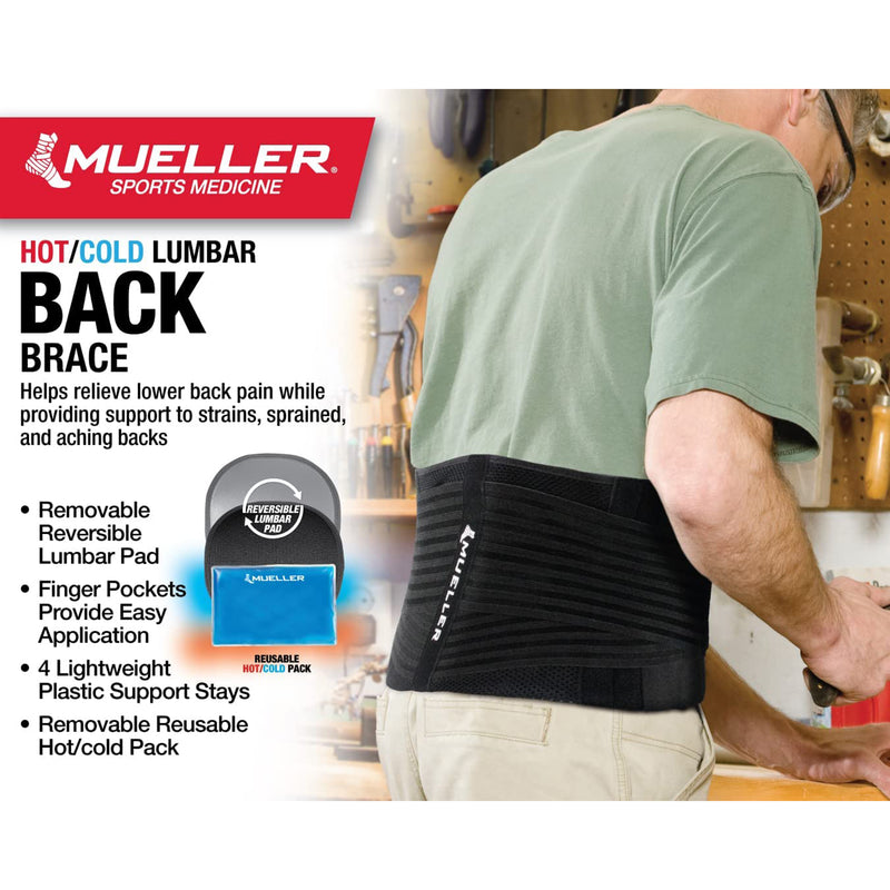 Mueller® Lumbar Support Back Brace with Removable Pad