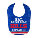 Wincraft Buffalo Bills / Littlest Fan NFL Eat Drink Milk All Pro Baby Bib - lauxsportinggoods