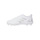 Used Adidas Women's PureHustle 2.0 MD Baseball Cleats - White/Silver - 6 - lauxsportinggoods