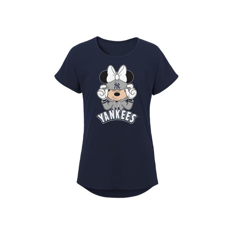 Outerstuff New York Yankees Girl's DSY Short Sleeve Dolman Tee - lauxsportinggoods