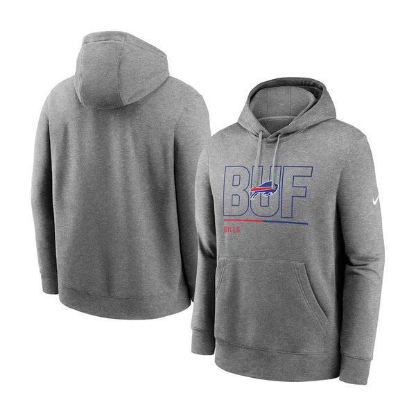 Nike Men's NFL Buffalo Bills Club City Code Fleece Hoodie - Dark Grey - lauxsportinggoods