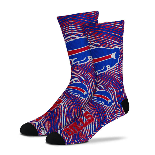 For Bare Feet Buffalo Bills Zubaz Zubified Socks - Zebra Team Color - Medium - lauxsportinggoods