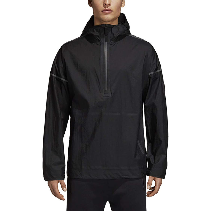 Adidas Men's Quarter Zip Anorak Jacket Black - lauxsportinggoods