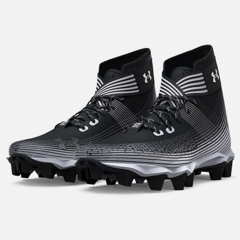 Under Armour Boy's Football Shoe Highlight Franchise - Black/White - lauxsportinggoods