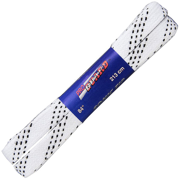 Proguard Sonic Tipped Heavy Weight Hockey Lace - White - 96 Inch - lauxsportinggoods