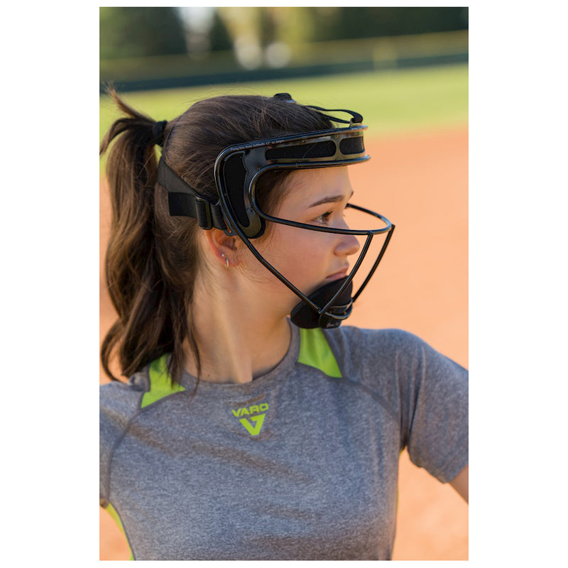 Markwort Game Face Steel Softball Safety Mask - Black - lauxsportinggoods