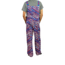 Zubaz Buffalo Bills Zebra Bib Overalls W/ Scattered Logo Liner - Royal/Red - lauxsportinggoods