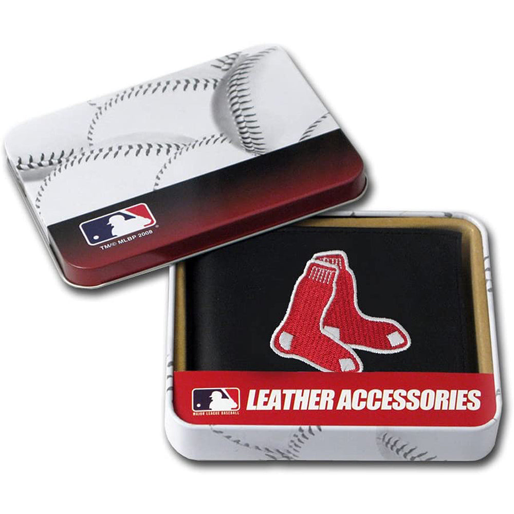 Boston Red Sox Embroidered Leather Billfold Wallet - lauxsportinggoods