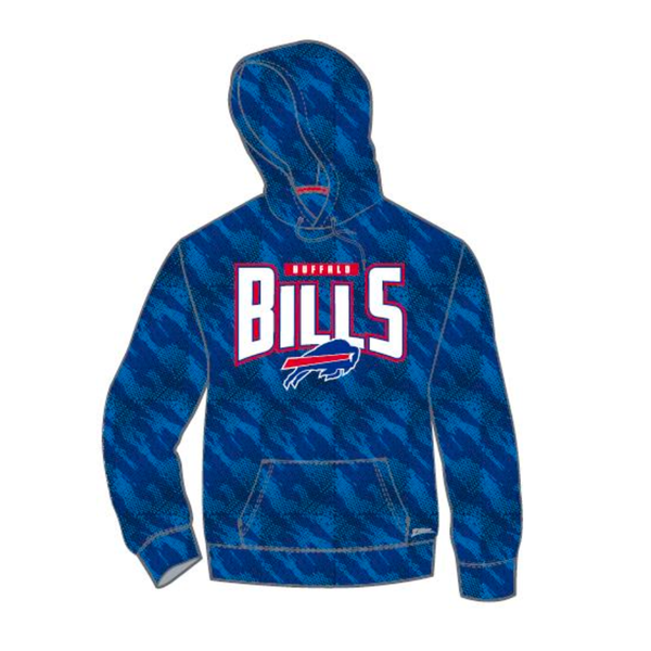 Zubaz Men's NFL Buffalo Bills Team Color Hoodie With Viper Print