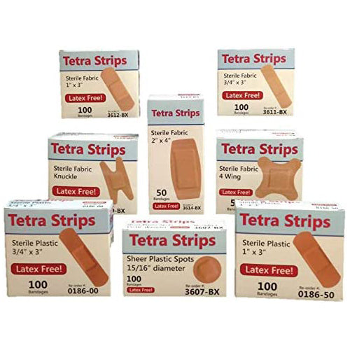TETRA Flexible Fabric Bandages - 1 x 3 inch - Box of 100 - lauxsportinggoods