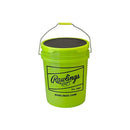 Rawlings SOFTBALL BUCKET w/padded seat lid,Empty 6 gallon Optic Yellow - lauxsportinggoods