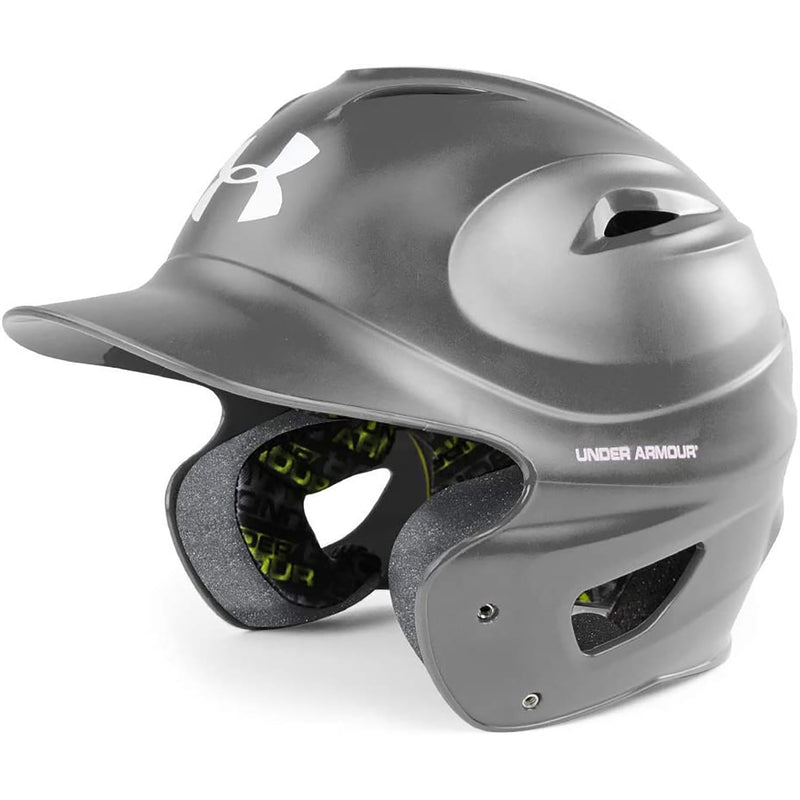Open Box Under Armour Matte Molded Batting Helmet-Youth-Graphite - lauxsportinggoods