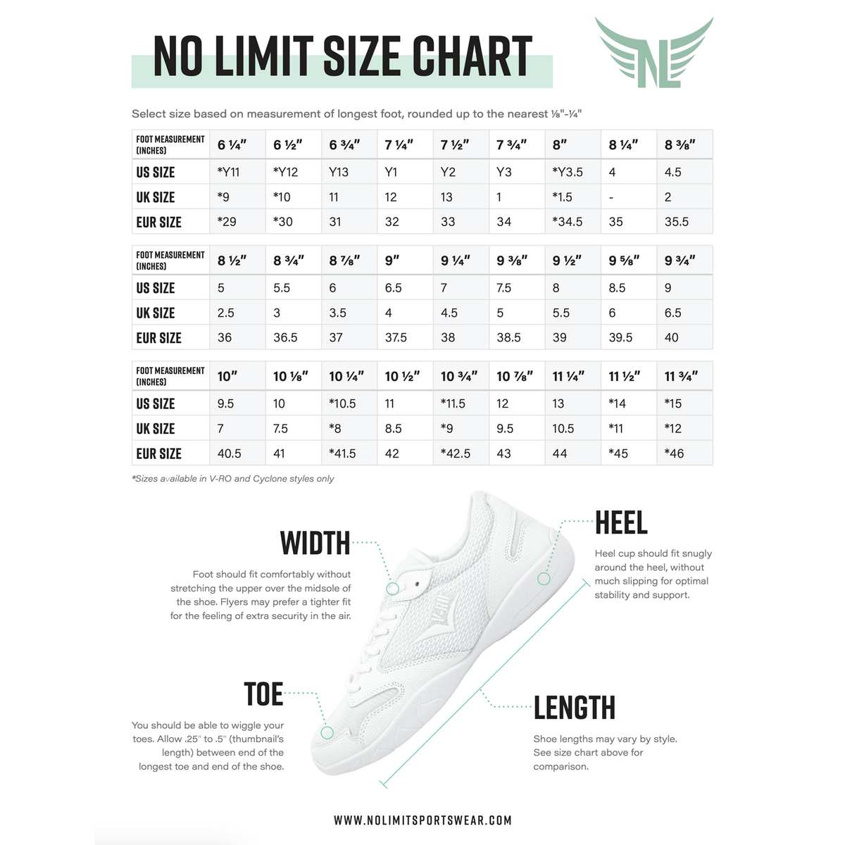 No Limit Sportwear Adrenaline Cheer Shoe - White