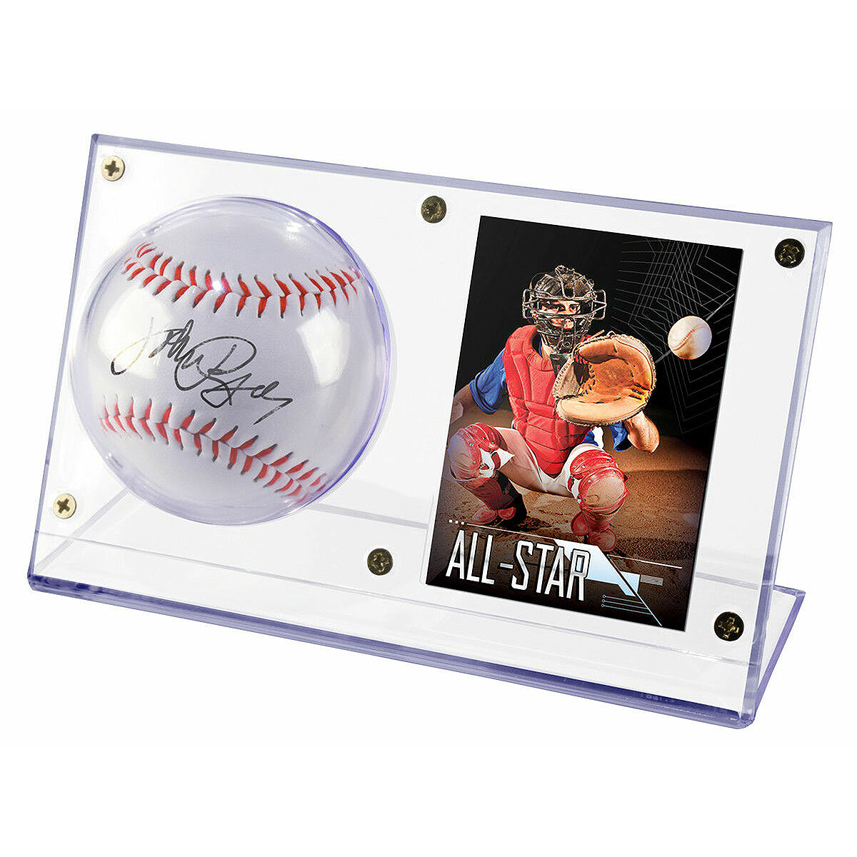 Ultra Pro Clear Acrylic Baseball & Card Holder - lauxsportinggoods