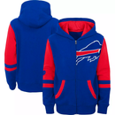 Outerstuff Boy's Buffalo Bills Stadium Full Zip Fleece Hood - lauxsportinggoods