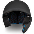 Used Champro HX Gamer Plus Bsbll Helmet w/Flap-BLACK BODY-MATTE-Senior - lauxsportinggoods