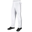 Champro MVP Open Bottom Pant with Pipe Adult-WHITE BODY, BLACK BODY-2XL - lauxsportinggoods