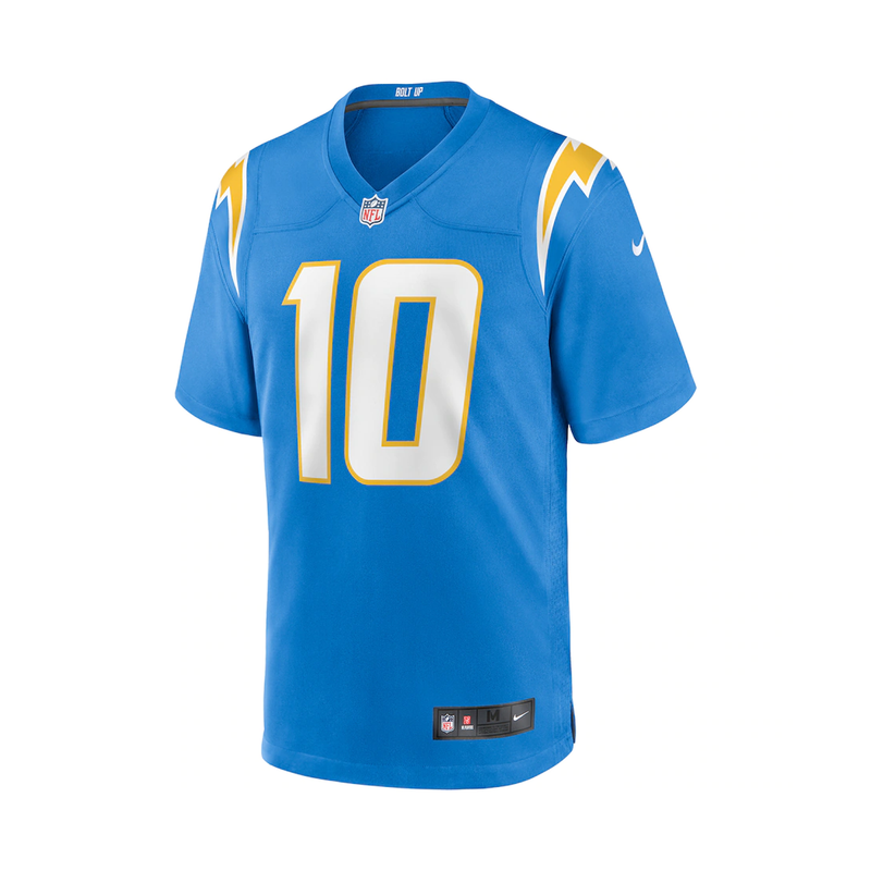 Fanatics Nike Men's NFL Los Angeles Chargers Justin Herbert S/S Game Jersey - Italy Blue - lauxsportinggoods