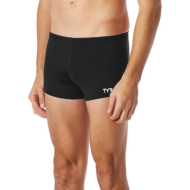 TYR Sport Men's Square Leg Short Swim Suit - Black - lauxsportinggoods