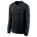 Nike Men's New York Yankees Pitch Local Long Sleeve Cotton T-Shirt - Black - lauxsportinggoods
