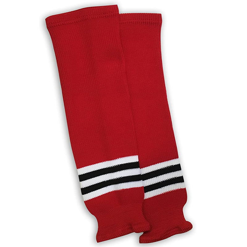 Hockey SP-101 Red, White & Black Hockey Socks Adult Senior - lauxsportinggoods