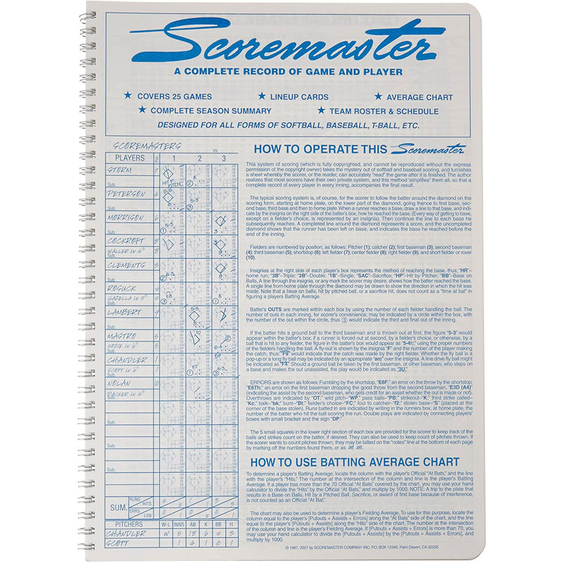 G-16 Super 16 Baseball/Softball Scorebook - lauxsportinggoods