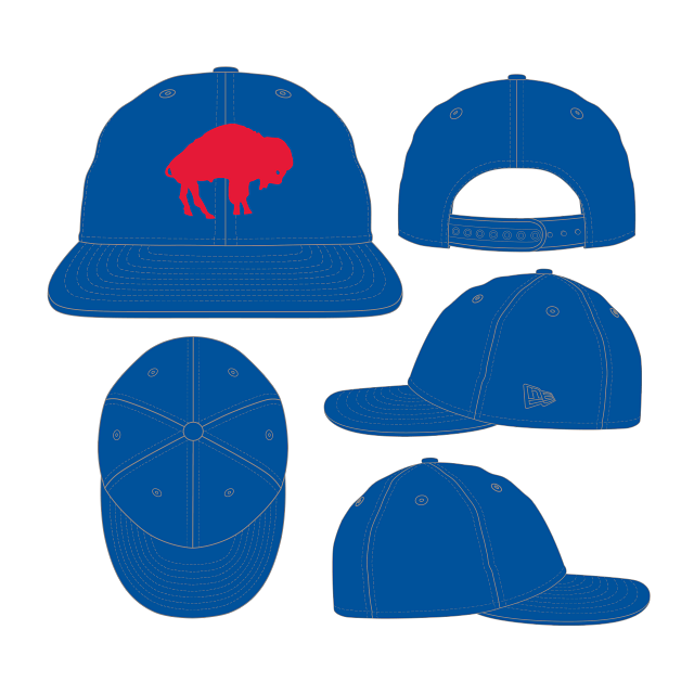 New Era Buffalo Bills Retro CROWN CLASSIC 9FIFTY Cap - Royal - lauxsportinggoods