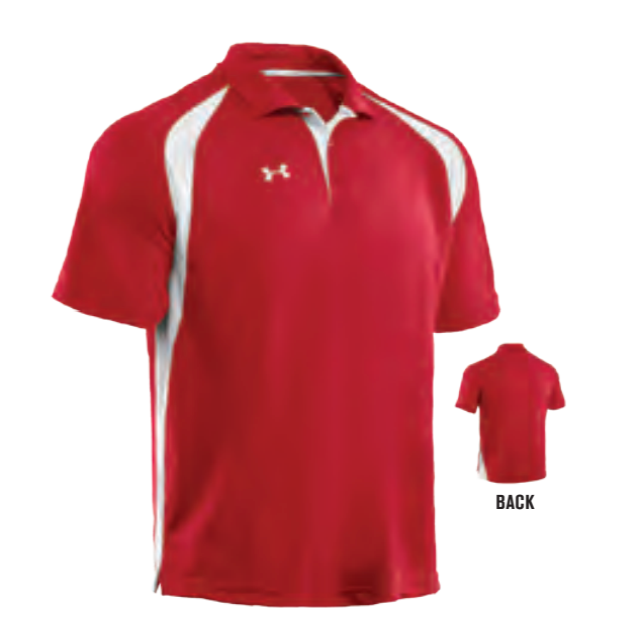 Under Armour HeatGear Polo Maroon White Mens Small