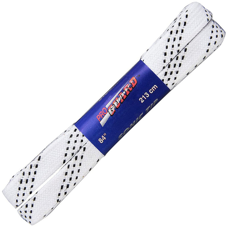 Proguard Sonic Tipped Heavy Weight Hockey Lace - White - 84 Inch - lauxsportinggoods