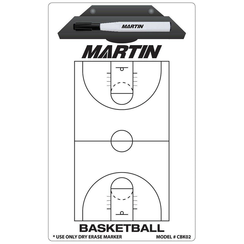 Martin M-CBK02 Dry Erase Basketball Coaching Board w/ pen,9 x 15.75" - lauxsportinggoods