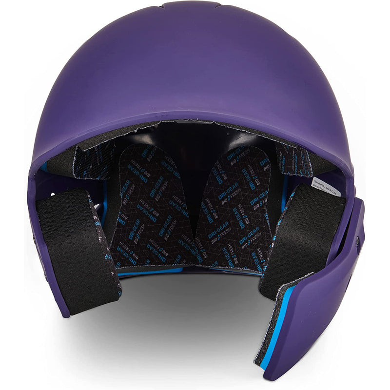 Open Box Champro HX Gamer Plus Bsbll Helmet w/Flap-PURPLE BODY-MATTE-Senior - lauxsportinggoods
