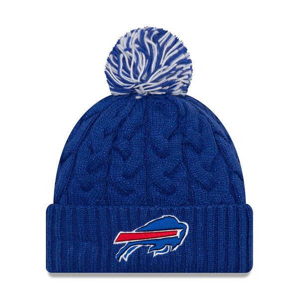 New Era Women's Buffalo Bills Knit Cabled E3 Hat - Royal - lauxsportinggoods