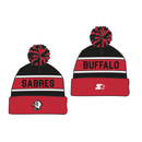 G-III Buffalo Sabres Acrylic Pom Beanie - Red/Black - lauxsportinggoods
