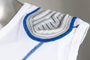 Used Champro Bull Rush Compression Shirt-WHITE BODY, GREY INSET-L-YOUTH - lauxsportinggoods