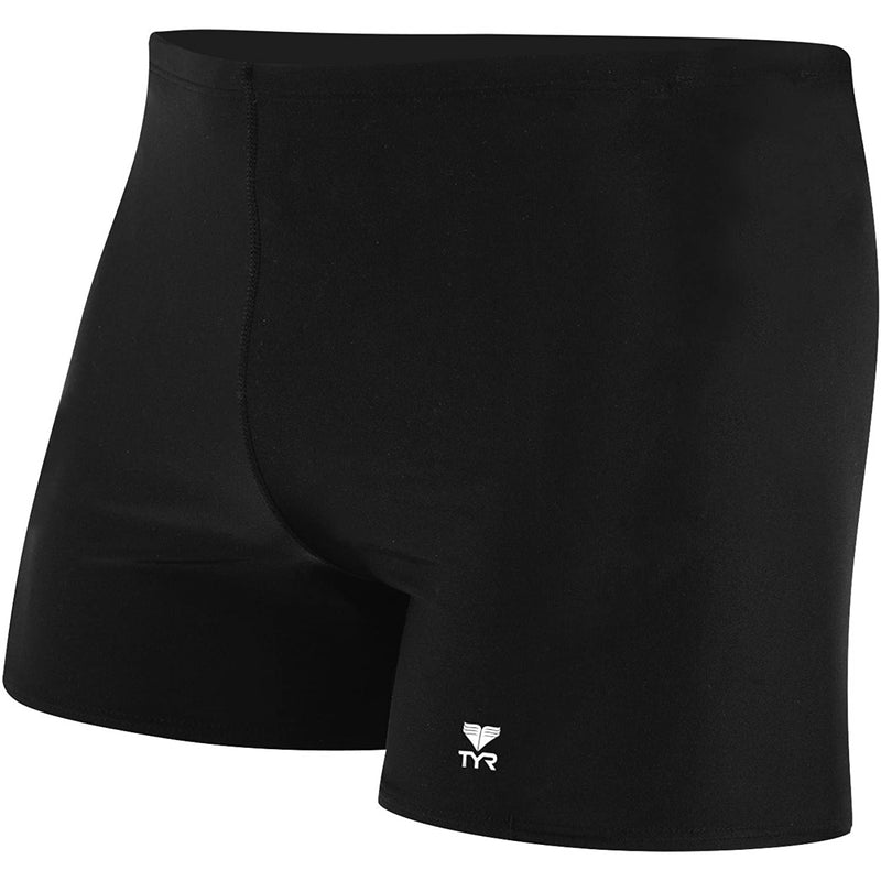 TYR Sport Men's Square Leg Short Swim Suit-Black-Size 38 - lauxsportinggoods