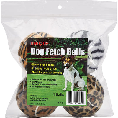 Unique Sports Dog Fetch Balls Assorted 4-Pack - lauxsportinggoods
