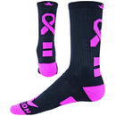 Red Lion Genesis Ribbon Athletic Crew Socks, Black-Neon Pink - lauxsportinggoods