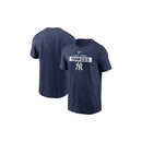 Nike Men's New York Yankees Cotton Short Sleeve T-Shirt - Midnight Navy - lauxsportinggoods