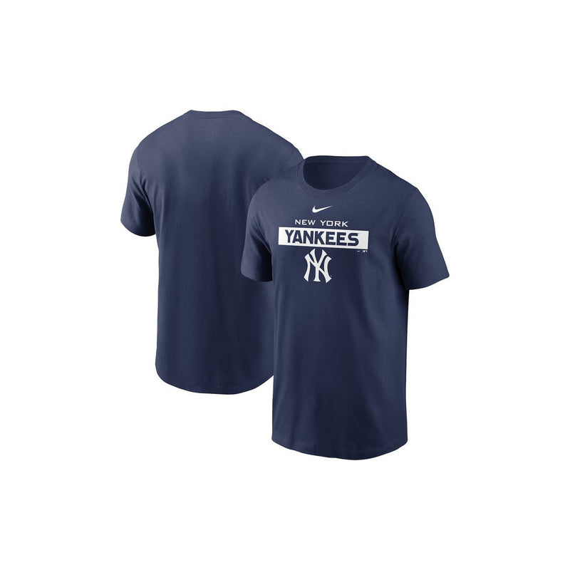 Nike Men's New York Yankees Cotton Short Sleeve T-Shirt - Midnight Navy - lauxsportinggoods