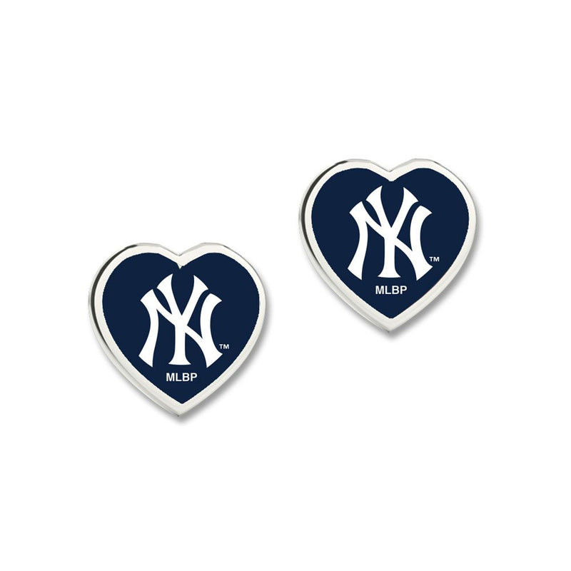 Wincraft New York Yankees Earrings w/3D Heart - lauxsportinggoods