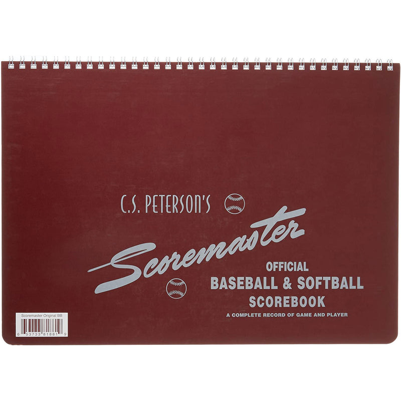 GSB Peterson Baseball/Softball Standard Scorebook, Maroon - lauxsportinggoods