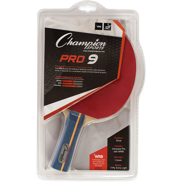 Champion Sports - 7 Ply Pips In Rubber Face Table Tennis Paddle - Each - lauxsportinggoods
