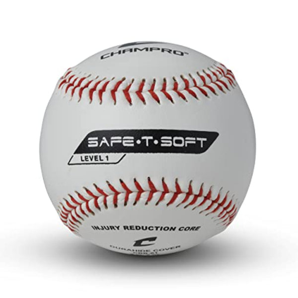 Champro CBB-61 Synthetic Cover Level 1 Safe-T-Soft Baseball - 1 Dozen - lauxsportinggoods