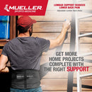 Open Box Mueller Lumbar Back Brace w/ Removable Pad-One Size - lauxsportinggoods