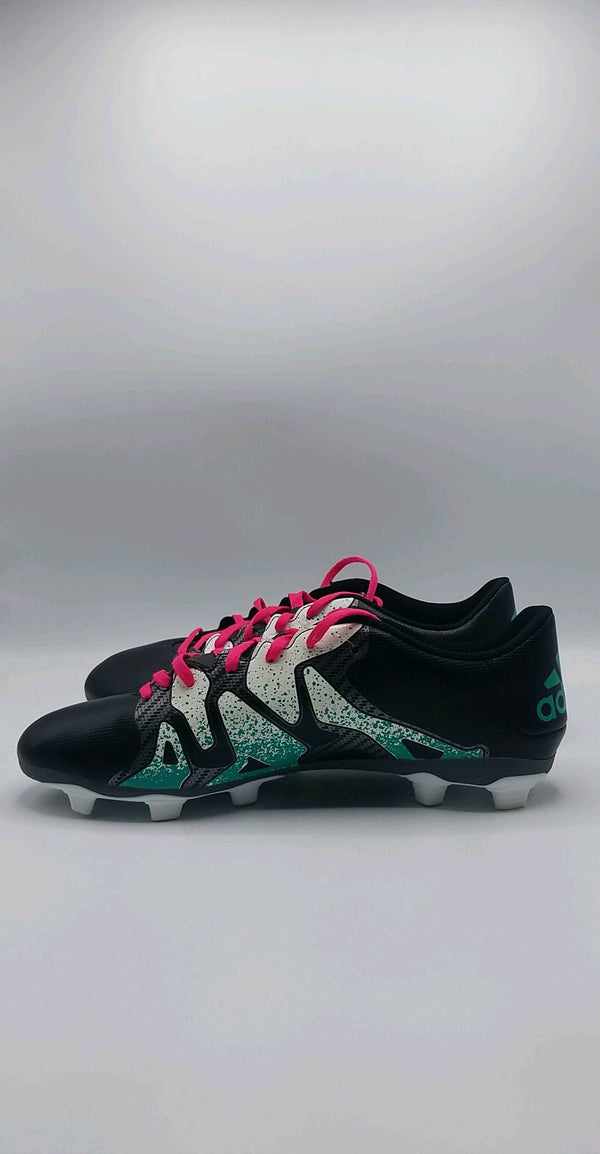 Used adidas Performance Men's X 15.4 Soccer Shoe,Black/Shock Mint/White,11.5 M US - lauxsportinggoods
