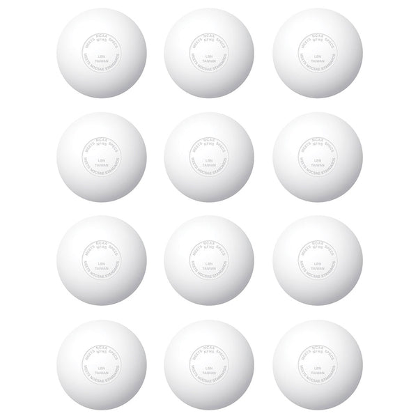 Champro Lacrosse Ball W/NFHS and NOCSAE Stamps-White-12 Pack DOZEN - lauxsportinggoods