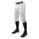 Used Champro Triple Crown Knicker Style Youth Baseball Pants with Side Piping/Braid-Small-White-Black Pipe - lauxsportinggoods