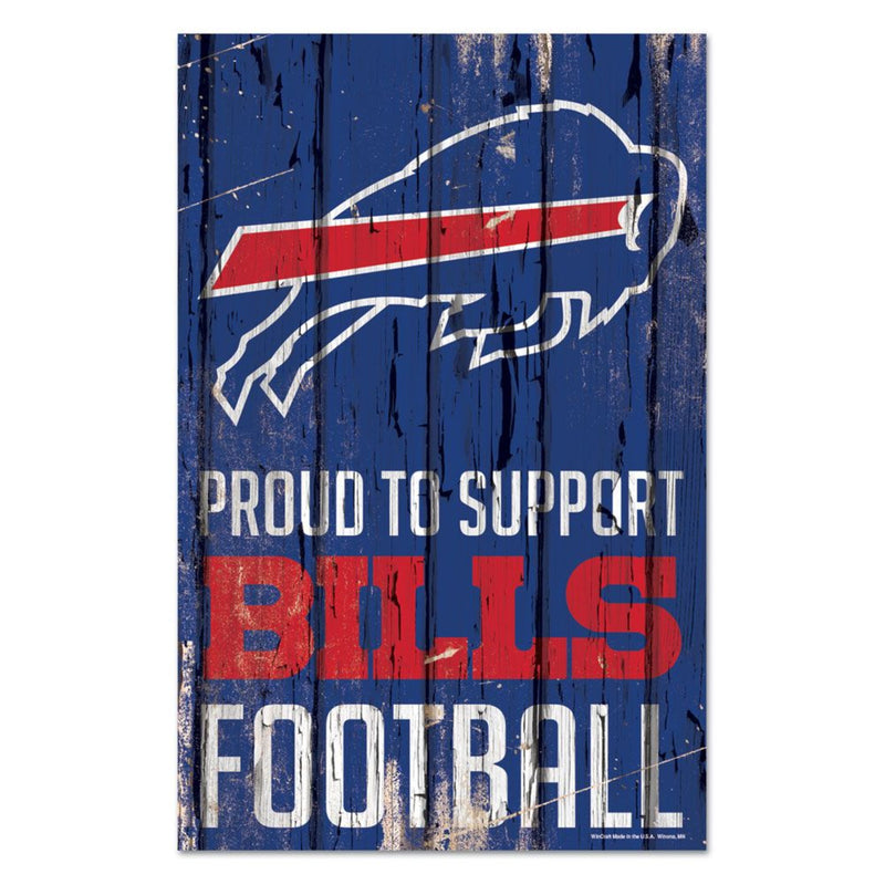 Wincraft Buffalo Bills Proud Wood Sign 11" x 17" 1/4" thick - lauxsportinggoods